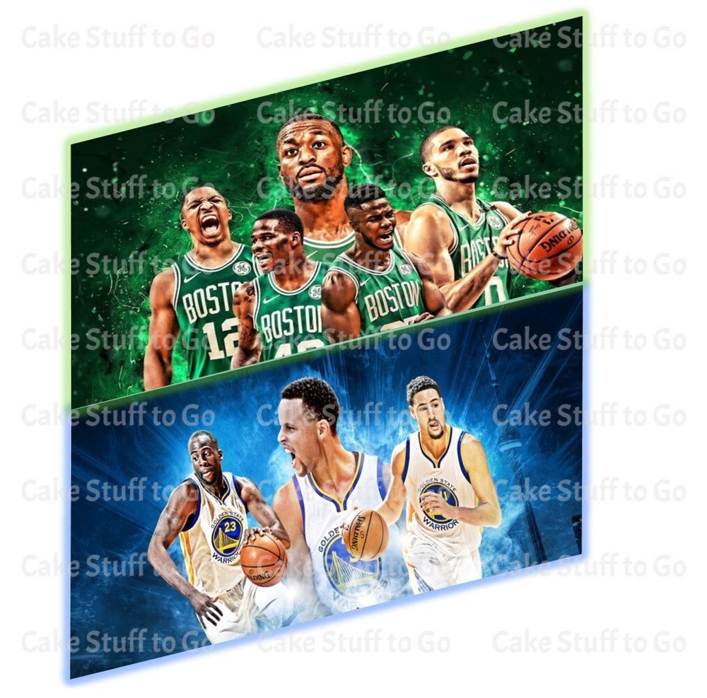 Golden State Warriors VS Boston Celtics Edible Cake Topper Decoration