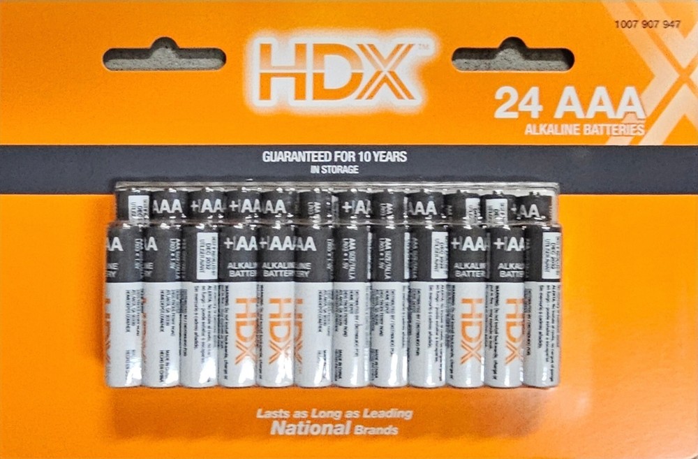 HDX AAA Alkaline Battery 1 Pack Of  24 Batteries. Execllent Product AAAA++-image