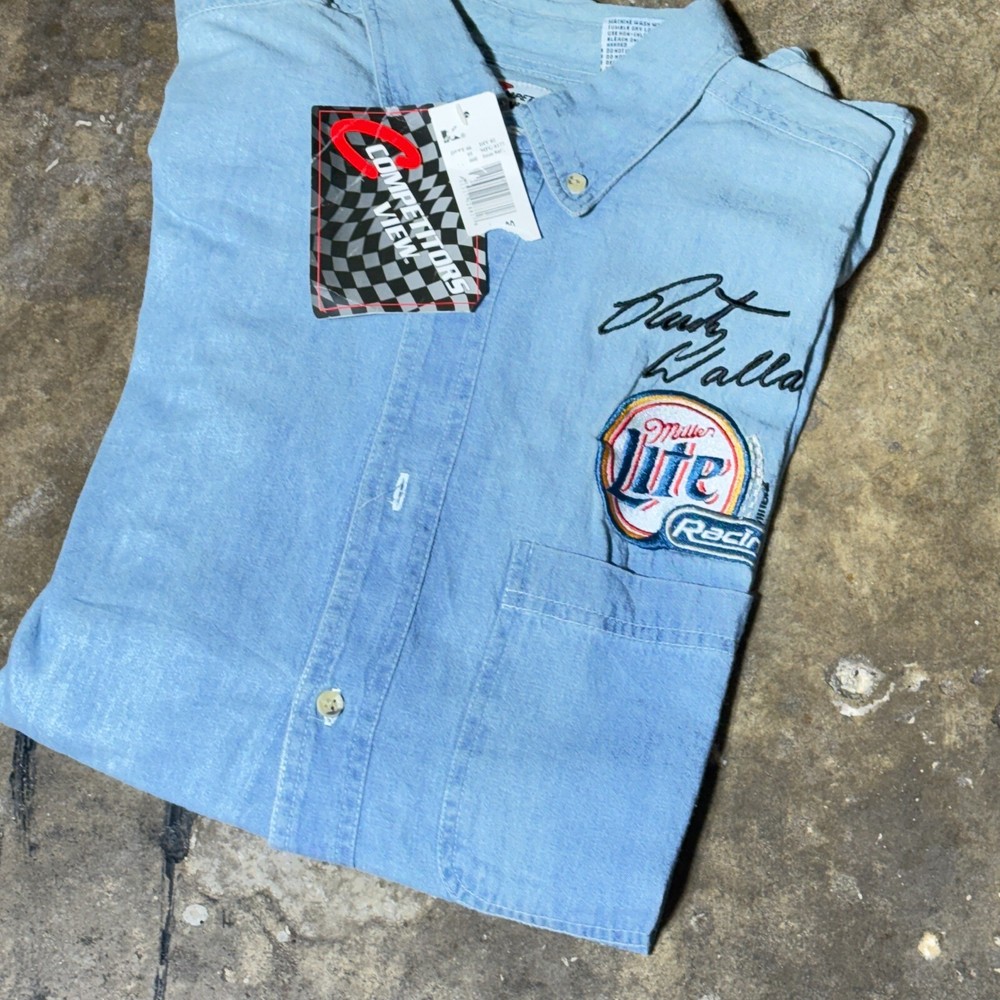 Vintage NASCAR Jean Racing Long Sleeve Shirt Size Medium