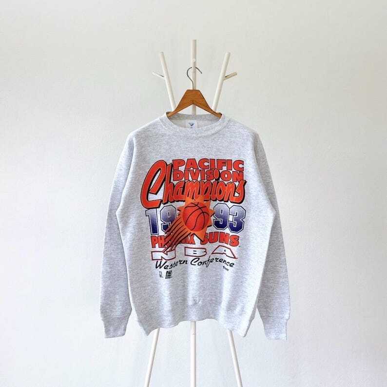 90s Phoenix Suns NBA vtg sweatshirt, reprinted ash color, unisex S-45XL TE9375