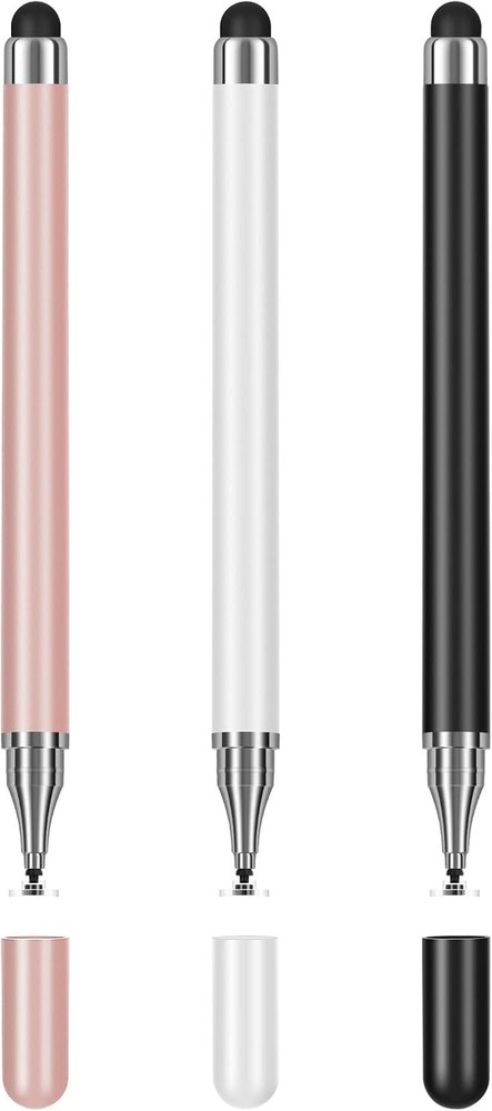 3-Pack Precision Stylus Pen for Touchscreens with Disc Tip