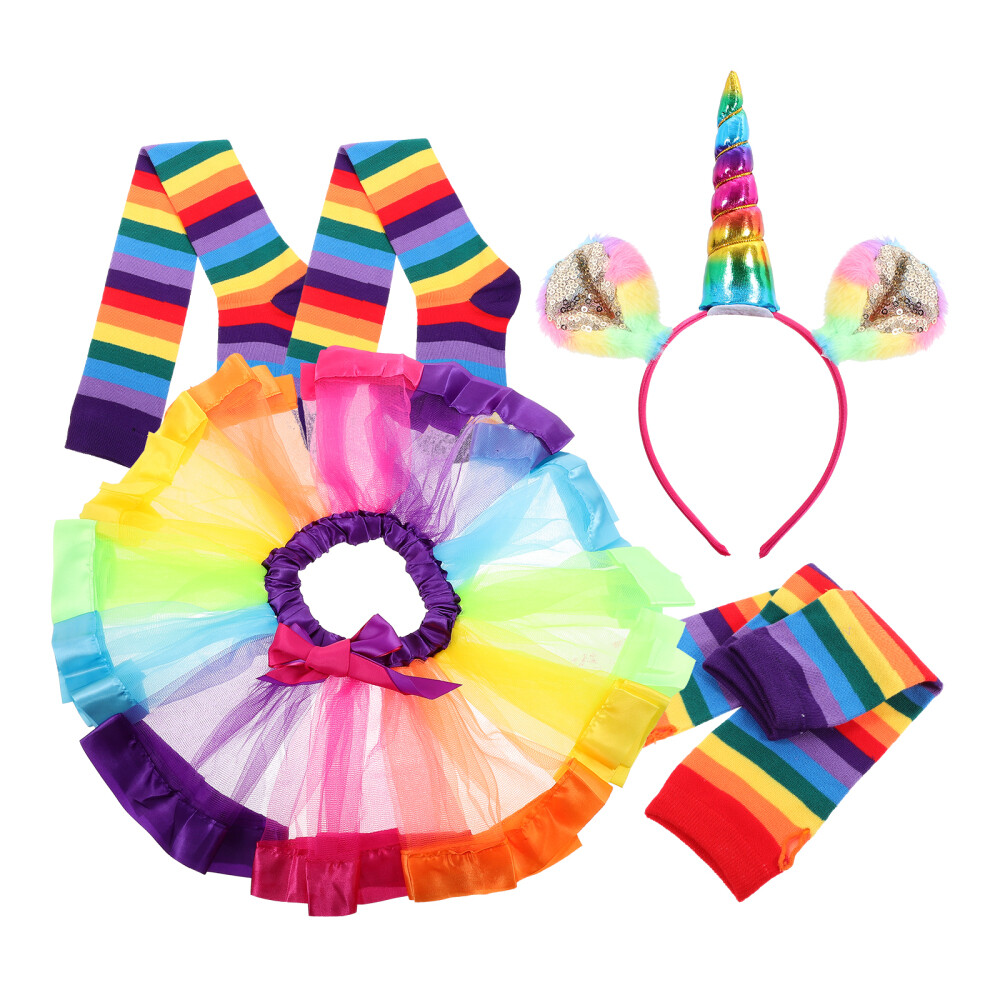 4 Pcs Circus Outfit for Girls Tutu Skirt Kids Clothes Outfits