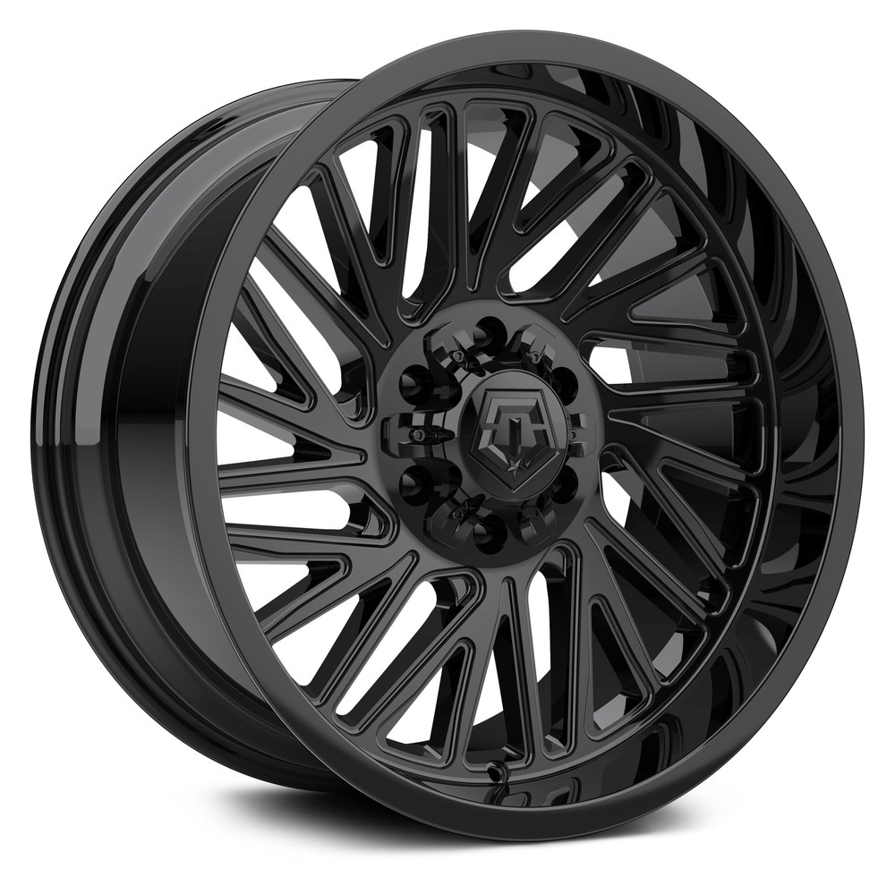 20x9 TIS 553B Black Wheels 5x139.7 87 Offset Set of 4 Rims