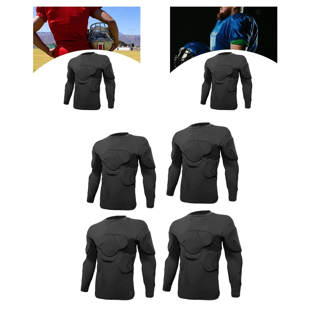 Goalkeeper Top Football Compression Shirt with Protective Gear