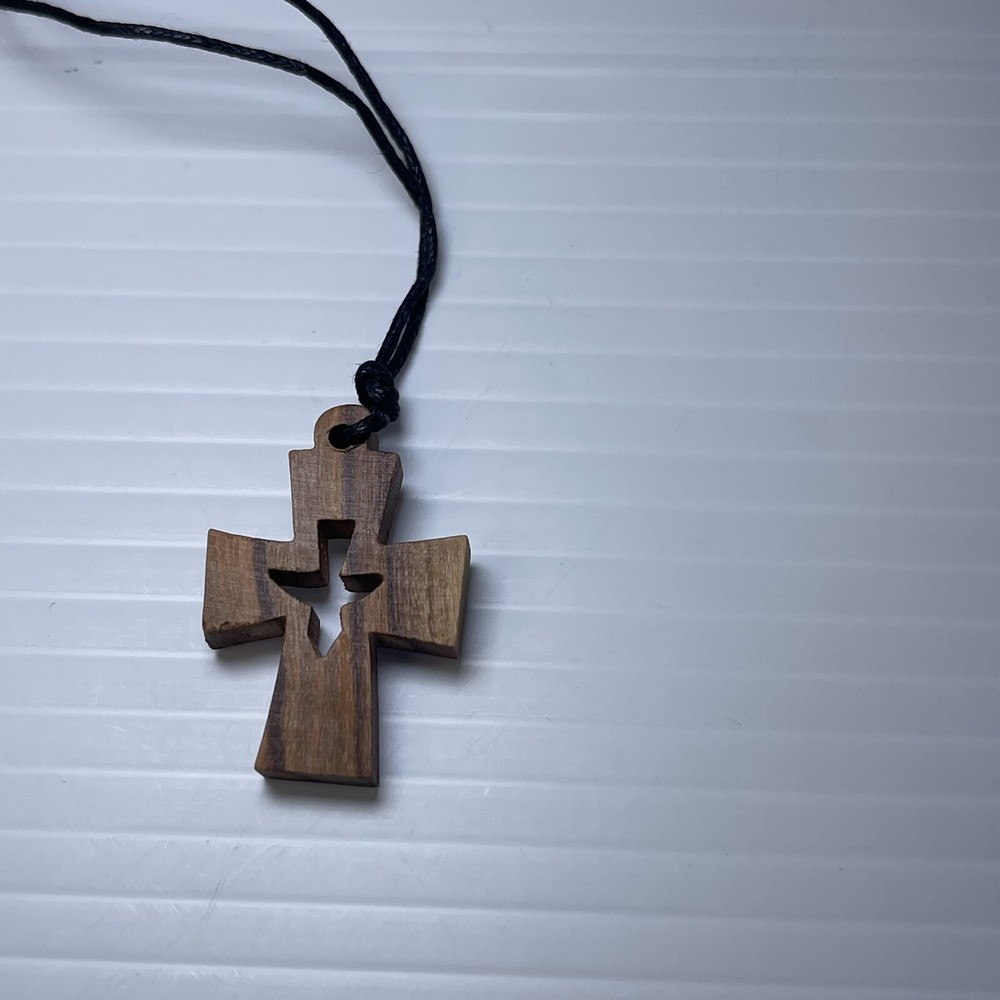 hand made Wood cross pendant/necklace
