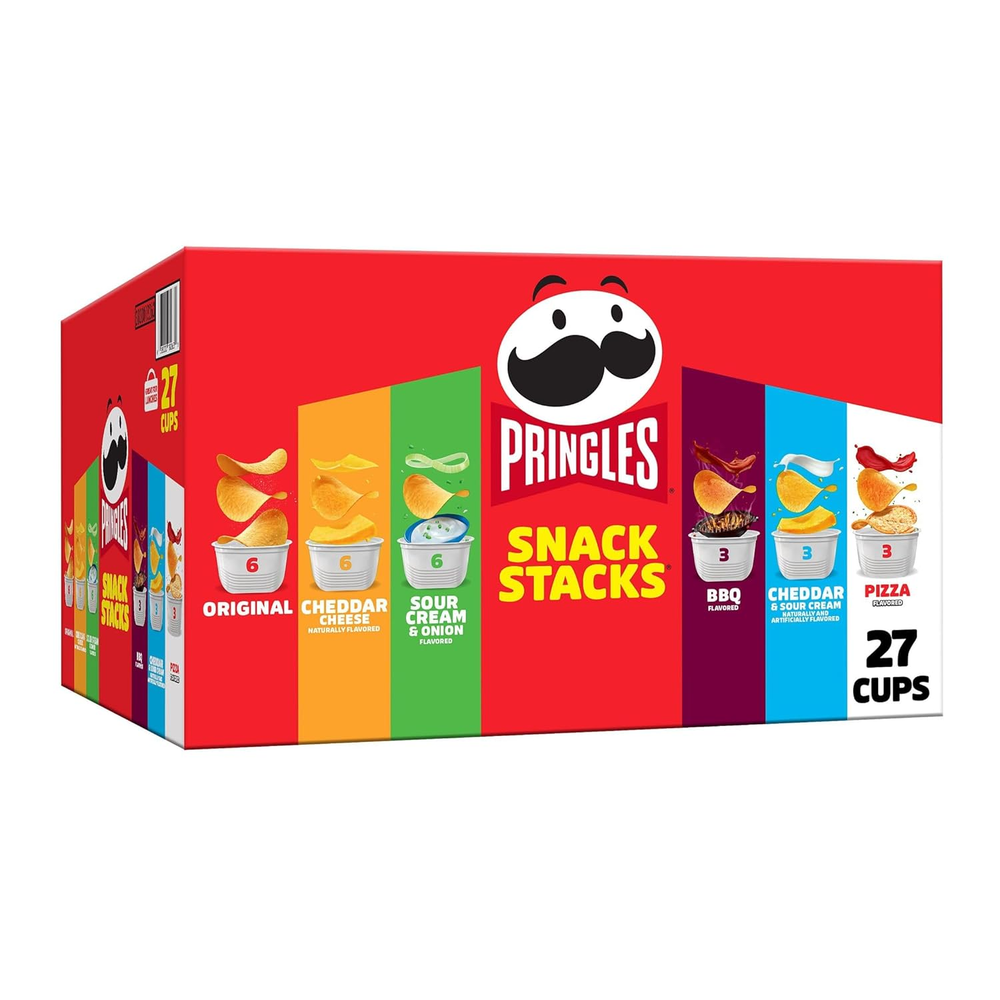 Pringles Snack Stacks Potato Crisps for Lunch Office and Kids