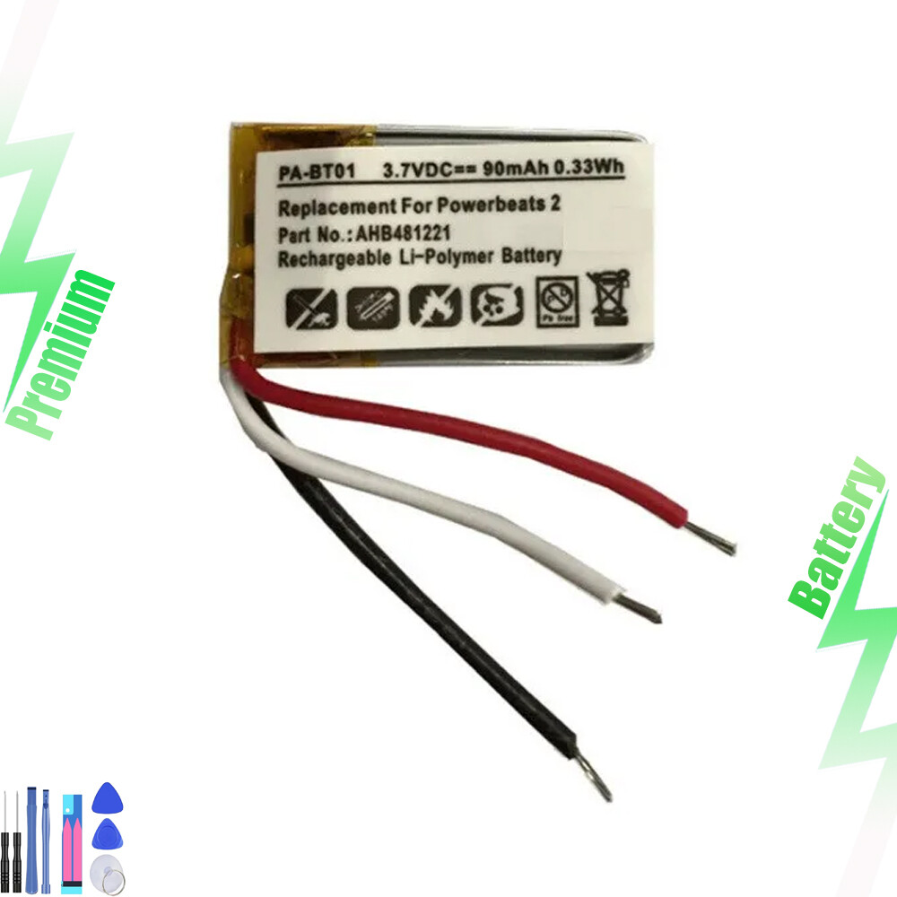 90mAh AHB481221 Battery for Beats by Dre Powerbeats 2 Wireless In-Ear Headphones