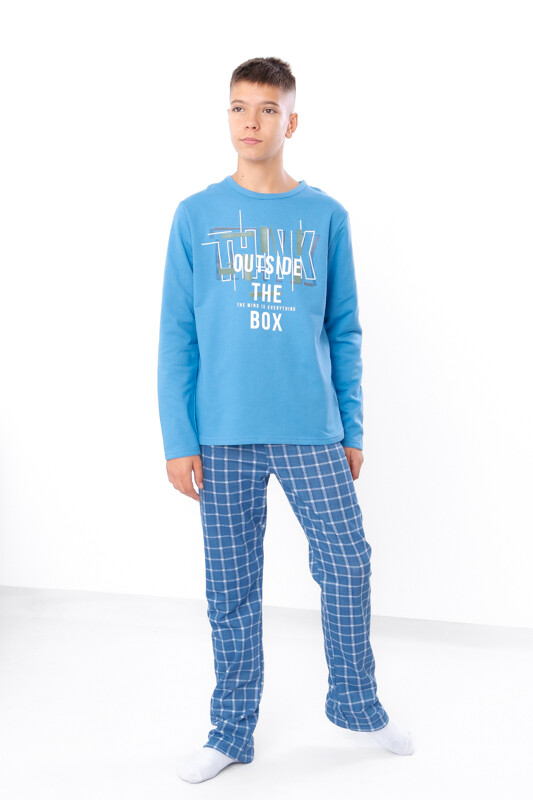 Pajama Set (boys), Winter,  Nosi svoe 6076-024-33-1 (holuba-blakyt-box)