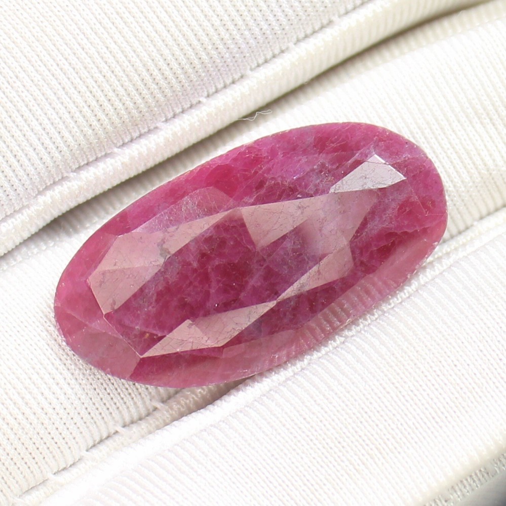 Natural Ruby Rose Cut Loose Gemstone 16.55ct Fancy Shape 26x14x4mm