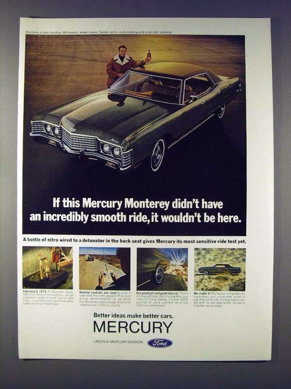1972 Mercury Monterey 4-Door Hardtop Ad – Sleek & Smooth Classic