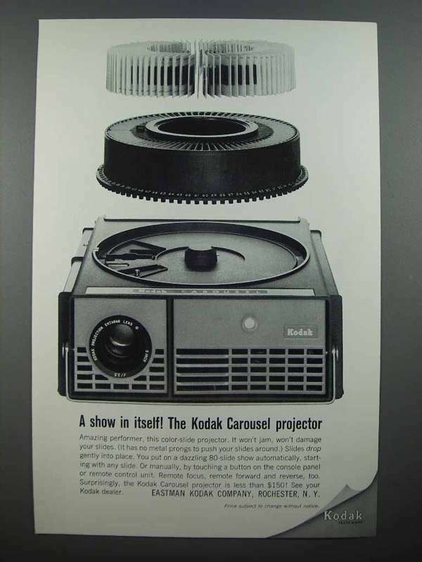 1964 Kodak Carousel Slide Projector Ad - A Show!