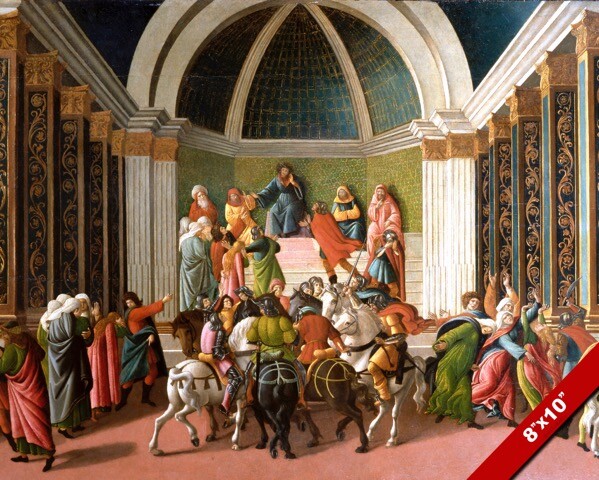 THE STORY OF VIRGINIA PAINTING BY SANDRO BOTTICELLI ART REAL CANVAS PRINT
