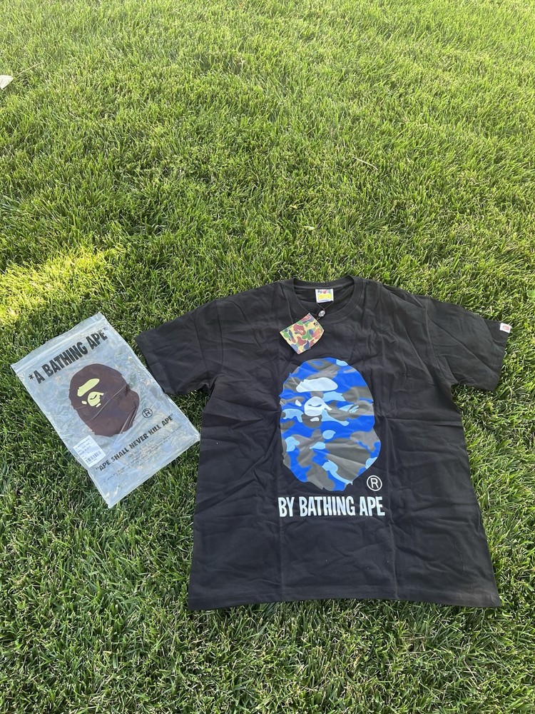 Black and Blue Bape T-Shirt Streetwear Essential
