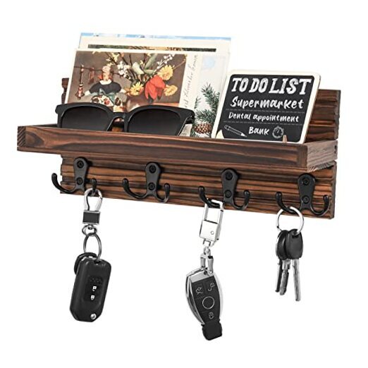 Key Holder for Wall, Chalkboard, Wall Mounted Mail Organizer, Decorative Rack