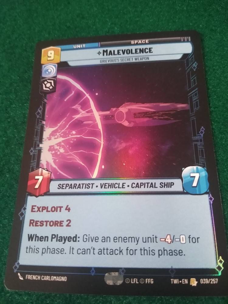 STAR WARS UNLIMITED MALEVOLENCE #39 TWILIGHT OF THE REPUBLIC RARE FOIL