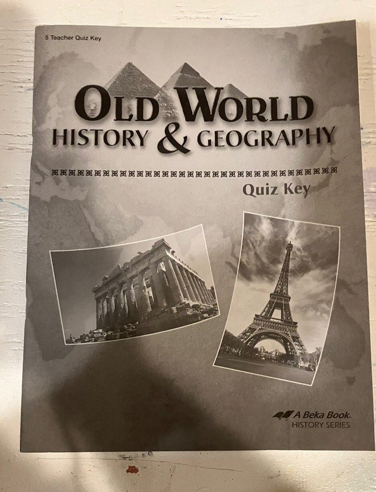 Abeka Old World History Geography Answer Keys  -image