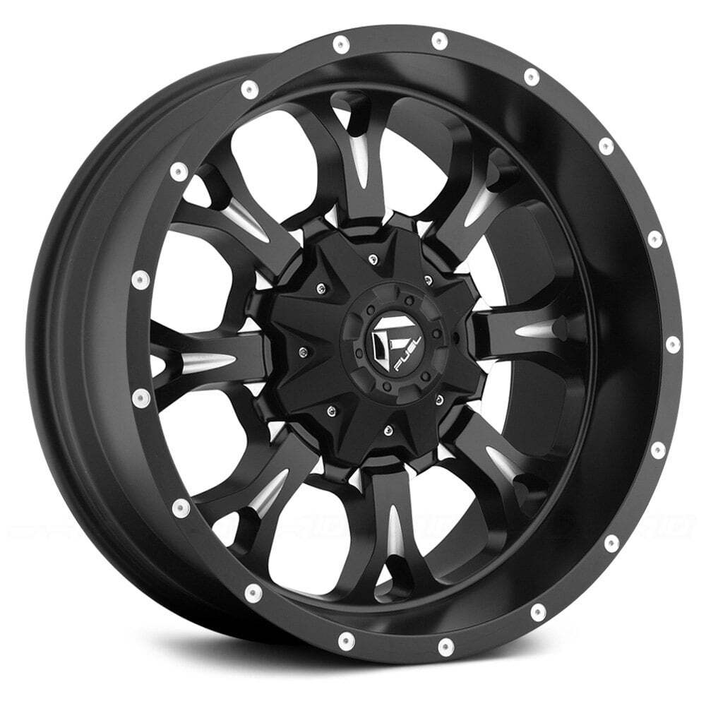 Krank Fuel D517 17x9 Black Wheel 6x139.7 -12 Offset 106.1 Bore