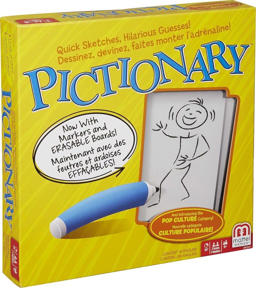 Mattel Games Pictionary Board Game, Drawing Game for Kids, Adults and Game Night