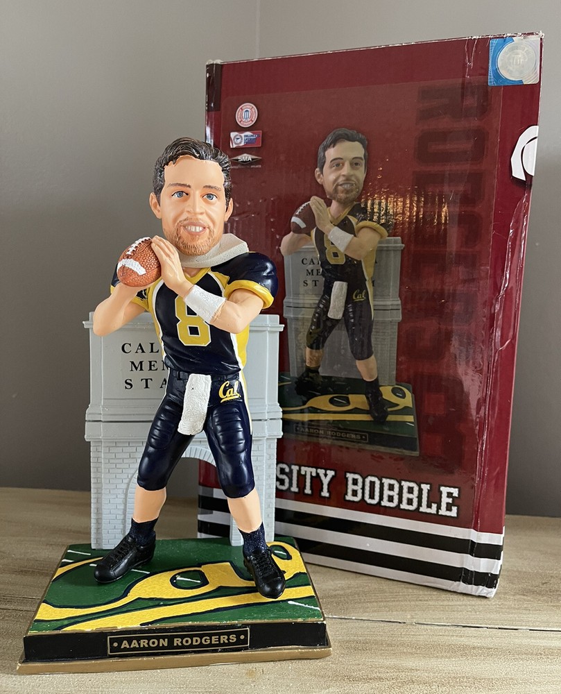 Aaron Rodgers Cal Golden Bears Varsity Series 10-Inch Bobblehead New in Box-image