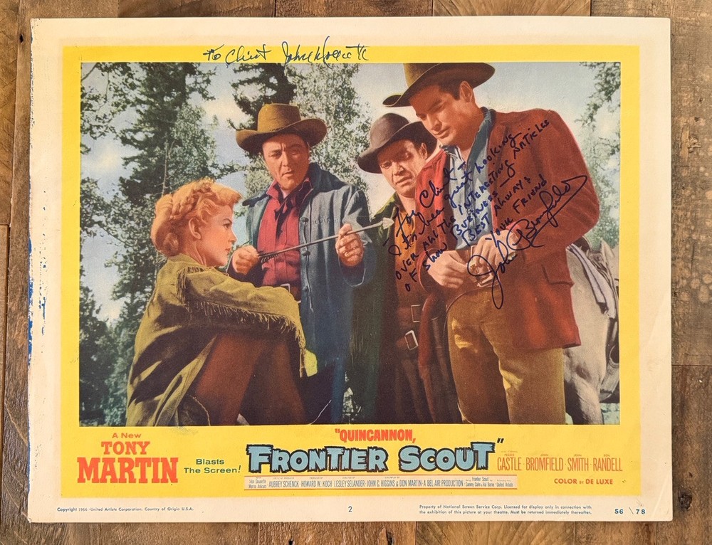 Orig. John Bromfield & John Doucette Quincannon Frontier Scout (1956) Lobby Card