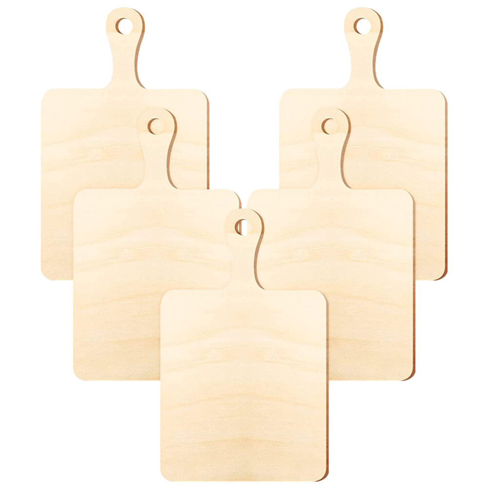 5 Pcs Wood Cutting Boards for Crafts Wooden Kitchen Charcuterie Mini
