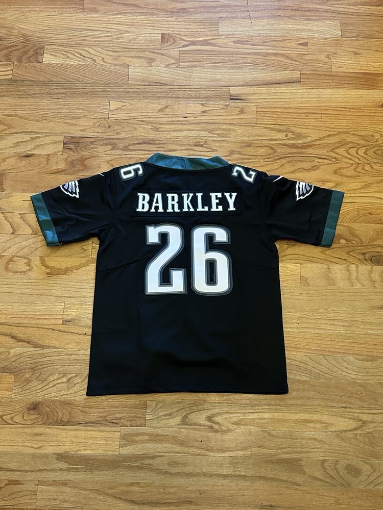 Saquon Barkley #26 Philadelphia Eagles KIDS Jersey Black YOUTH MEDIUM Stitched