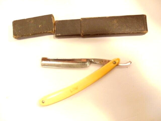 vintage straight razor: A. Clauberg, New York, Made in Germany