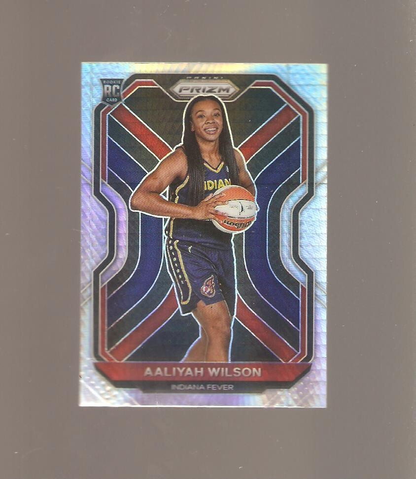 Aaliyah Wilson 2021 panini WNBA PRIZM tarjeta de hiperinserto de novato,-image