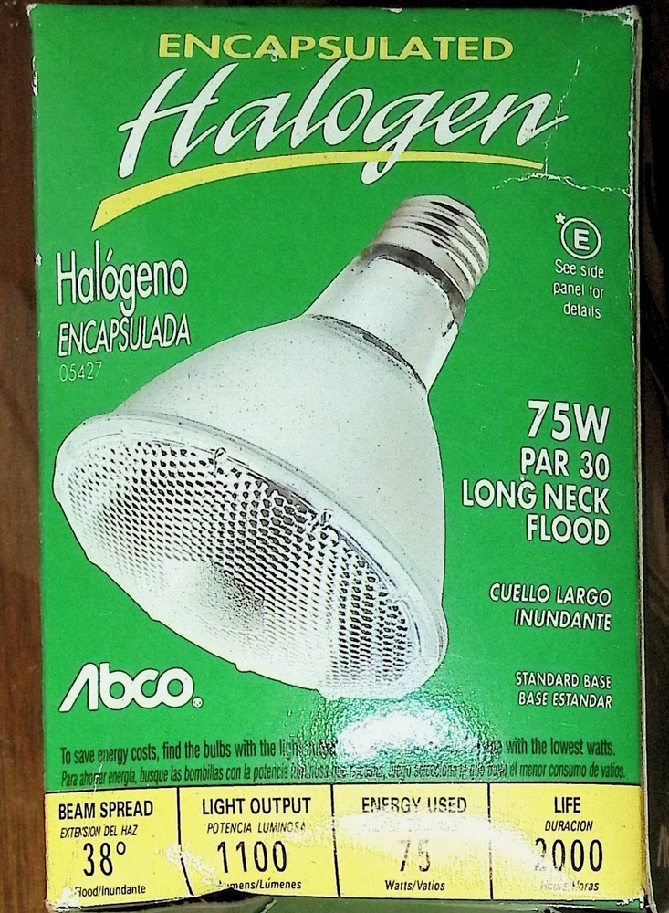 3 ea. Abco 75w Encapsulated Halogen Longneck Flood Lights Halogeno Encapsulada-image