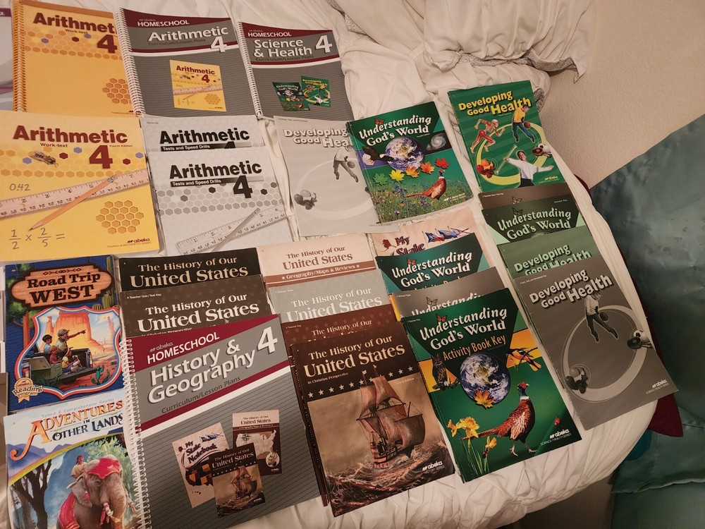 Abeka 4th Grade Complete Set with Teacher & Student Materials and Unused Workbooks-image