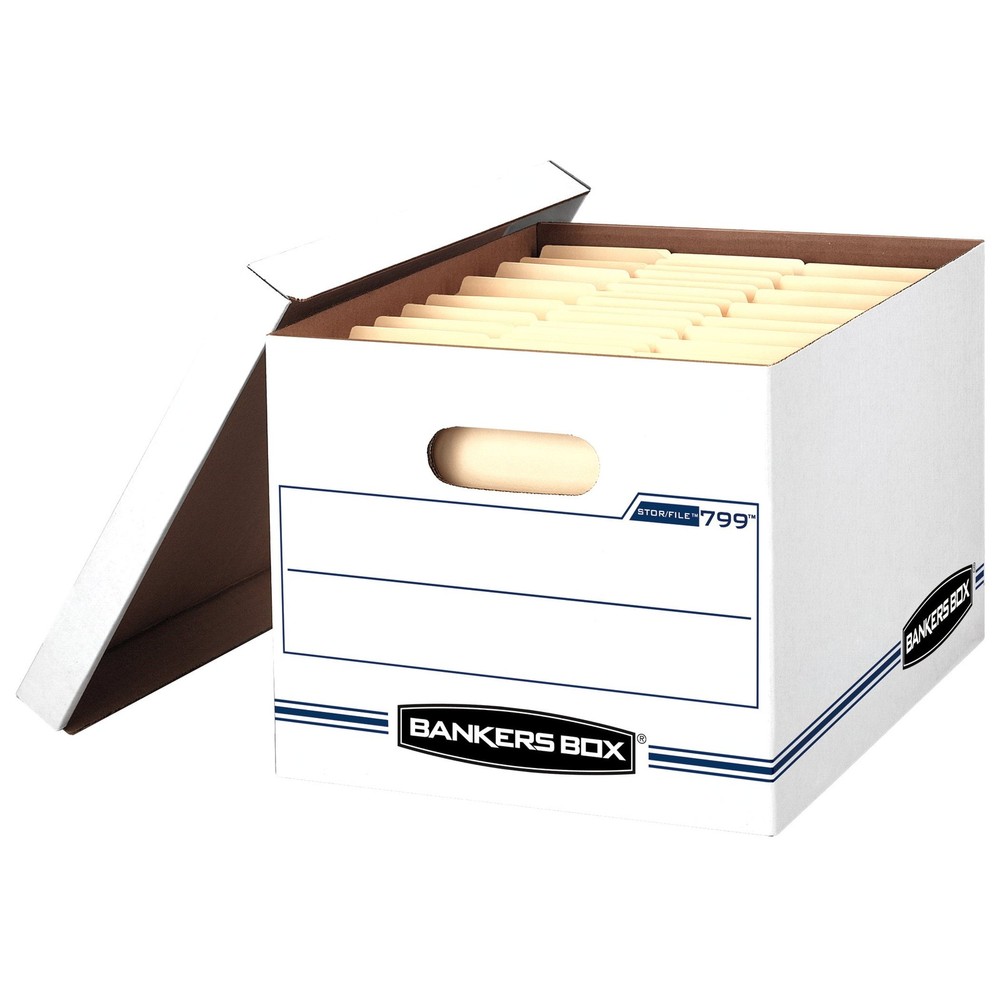 Bankers Box 10-Pack Letter Legal File Storage Boxes with Lids for Basic Duty Organizing