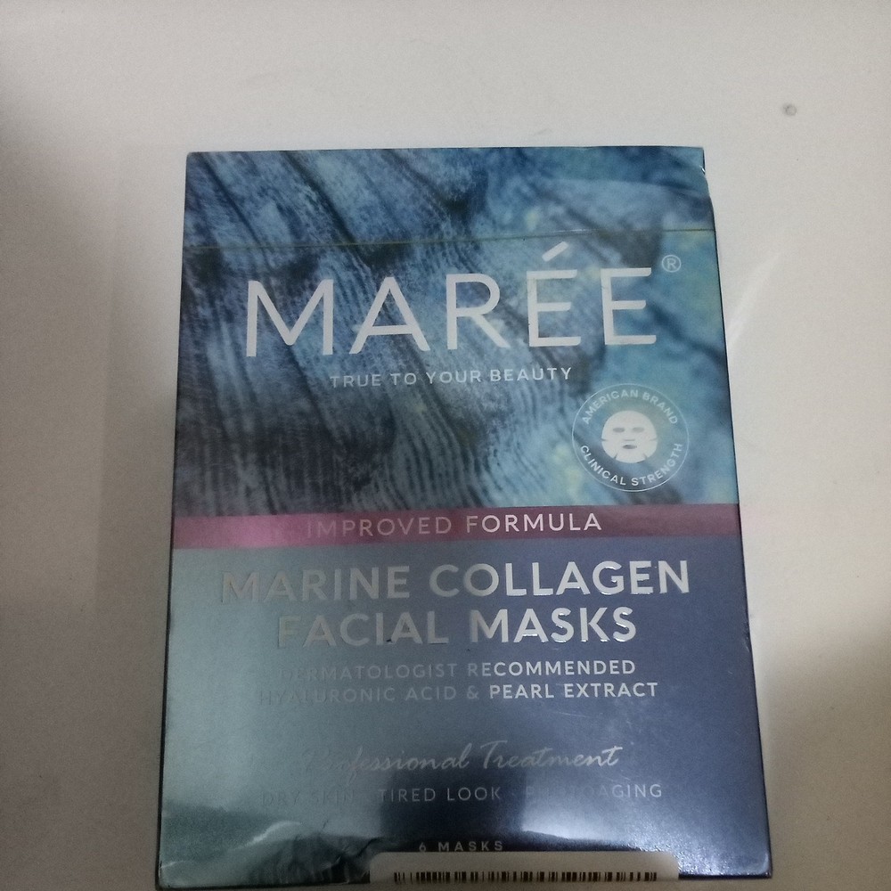 6 Maree Marine Collagen Facial Masks 07/2027 Improved Formula Pearl Extract NIB