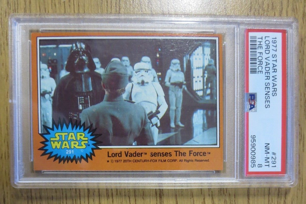 1977 Topps Star Wars Orange Series #291 Darth Vader PSA 8 Clean Fresh Slab