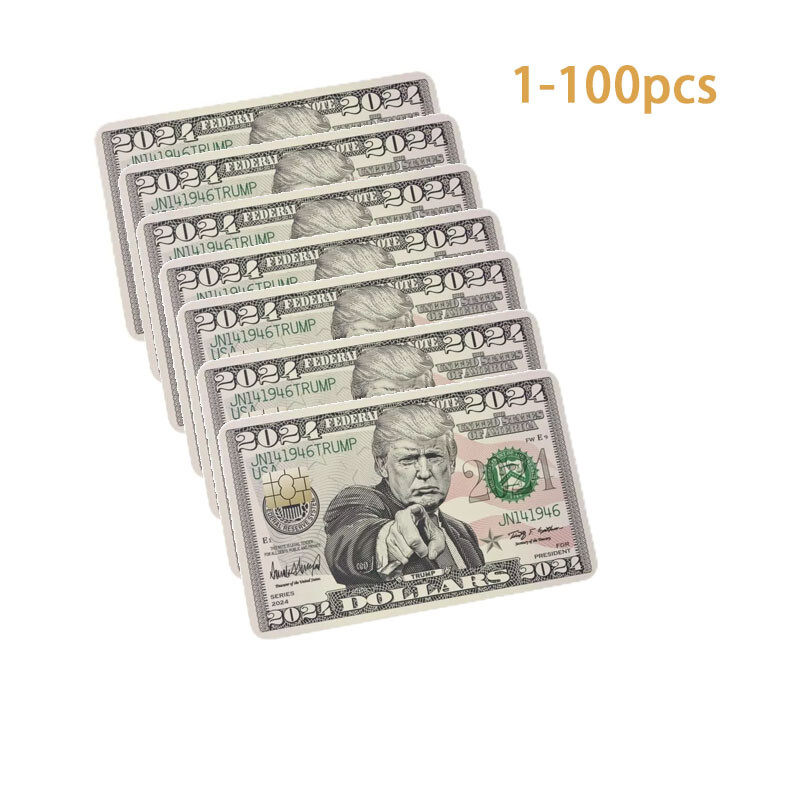 1~100pcs Donald Trump 2024 Bill Credit Card Sticker, Debit Card Skin Cover