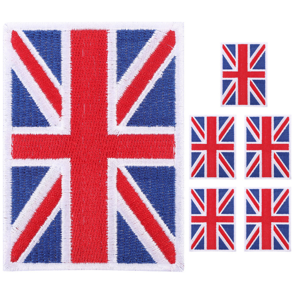 6 Pcs Uk Flag Patch Bandana Clothing Decoration National Patches
