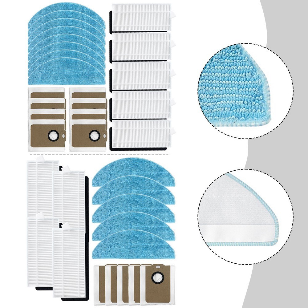 Dust Bags Kit Filters Mop Cloth Home Cleaning Replacement Reusable Accessories