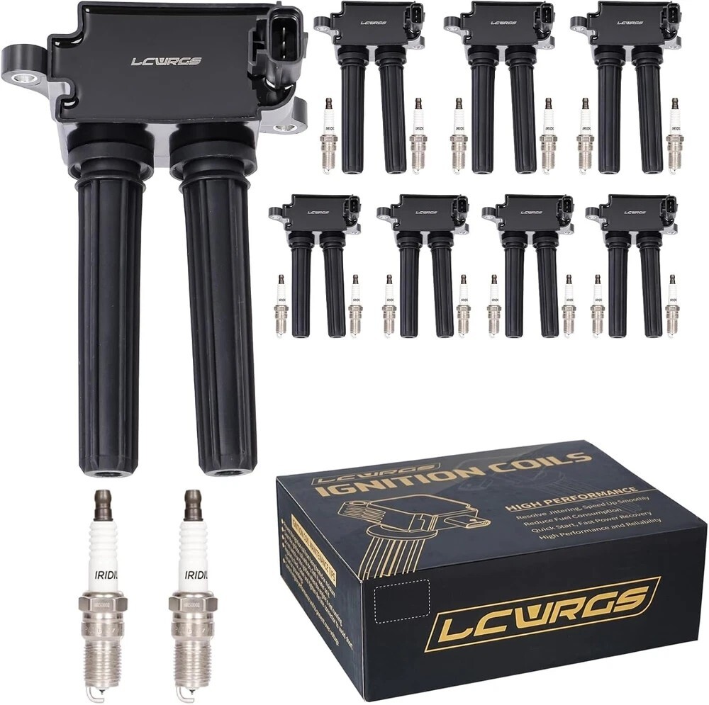 8x Ignition Coil Pack & 16x Iridium Spark Plugs Compatible with 5.7L V8 HEMI 2009-2020