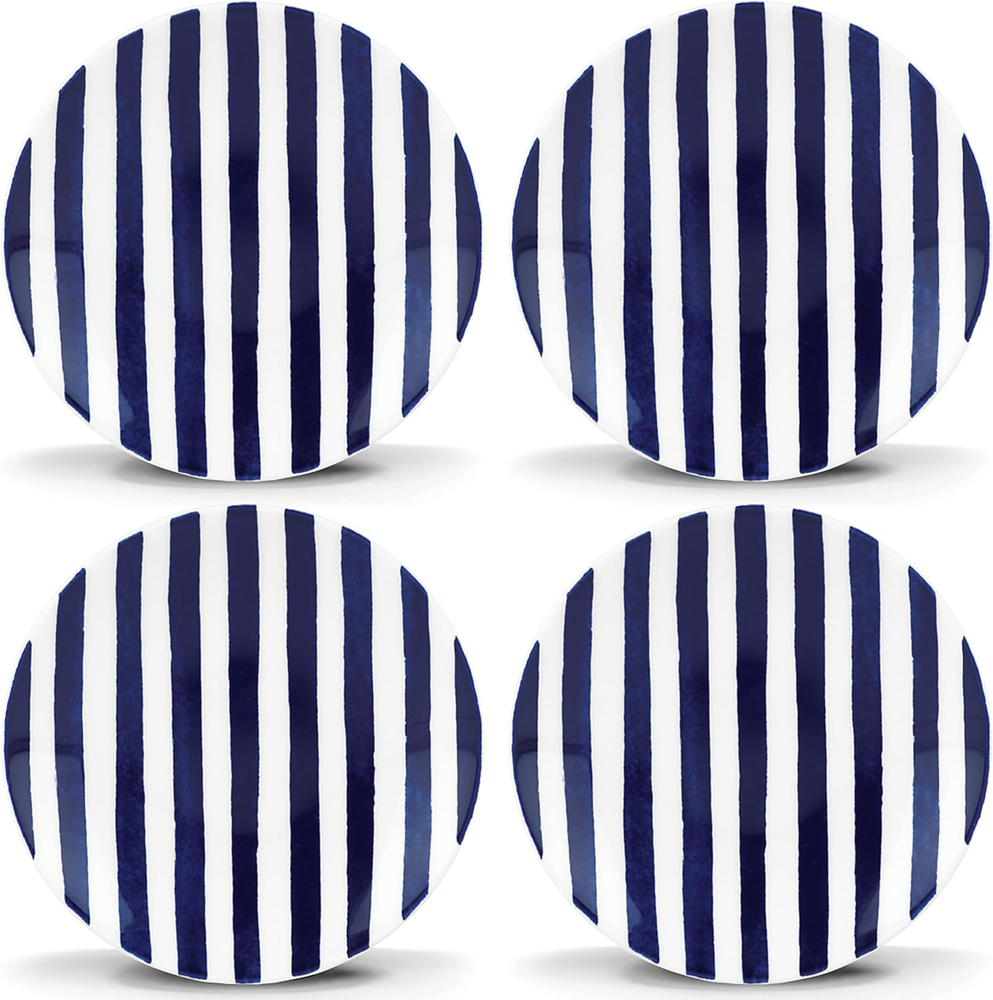 Charlotte Street 4-Piece Tidbit Plate, 1.75 LB, Blue