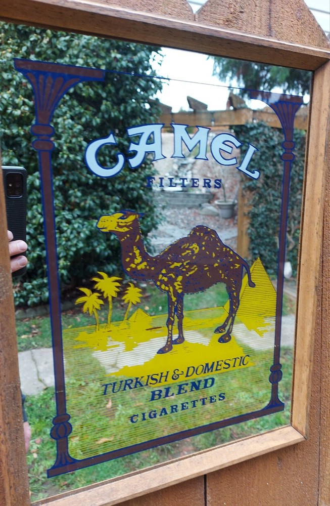 CAMEL FILTERS TURKISH & DOMESTIC BLEND CIGARETTES MIRROR SIGN 12