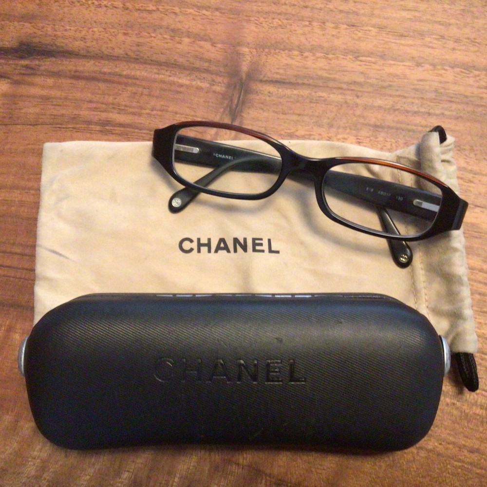 Damaged Chanel Prescription Eyeglass Frames Made In Italy With Case And Dust Bag