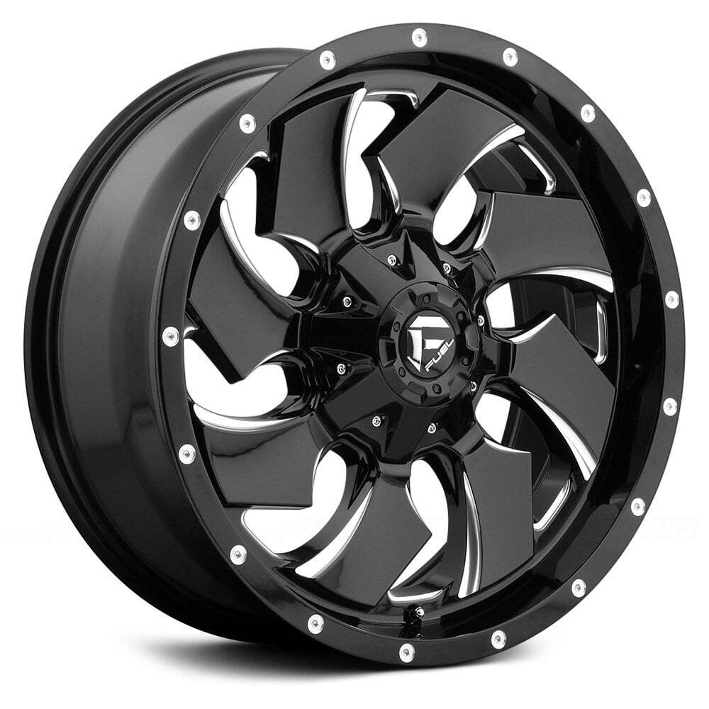18x9 Fuel D574 CLEAVER Black Rims 6x139.7 Bolt Pattern Set of 4
