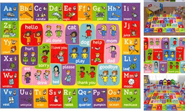 ASL Alphabet Sign Language Educational Poster 3x5 Feet-image