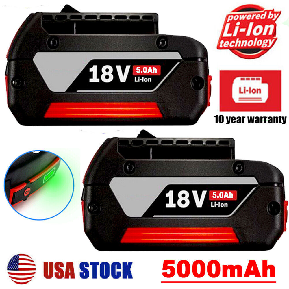 2pack BAT609 For BOSCH 18V CORE 18 Volt 5.0 Ah High Performance Battery BAT618