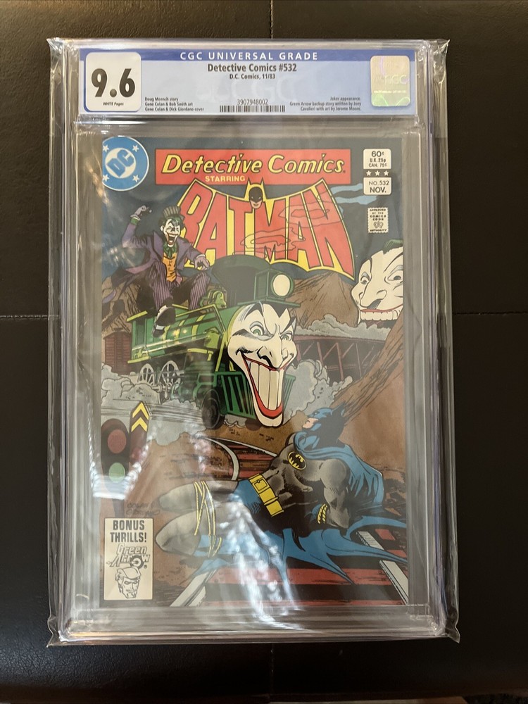 Detective Comics #532 CGC 9.8 1983 BATMAN  Classic Joker Train Cover Green Arrow