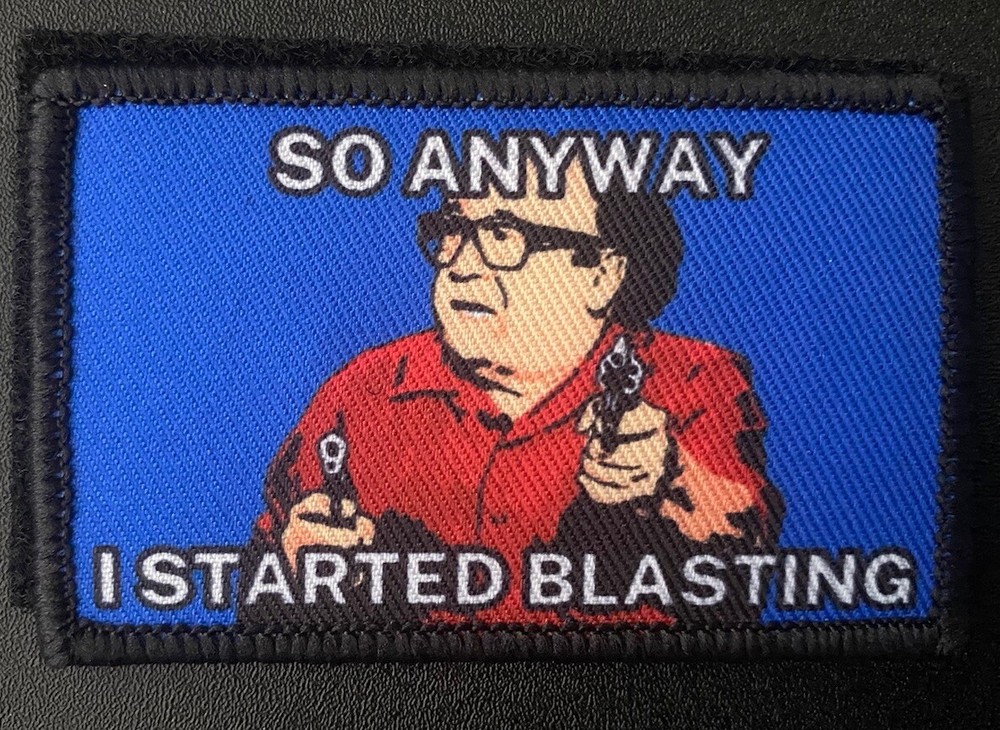 Always Sunny Morale Patch - Pew Pew - Tactical Patch - Funny - I Started Blastin