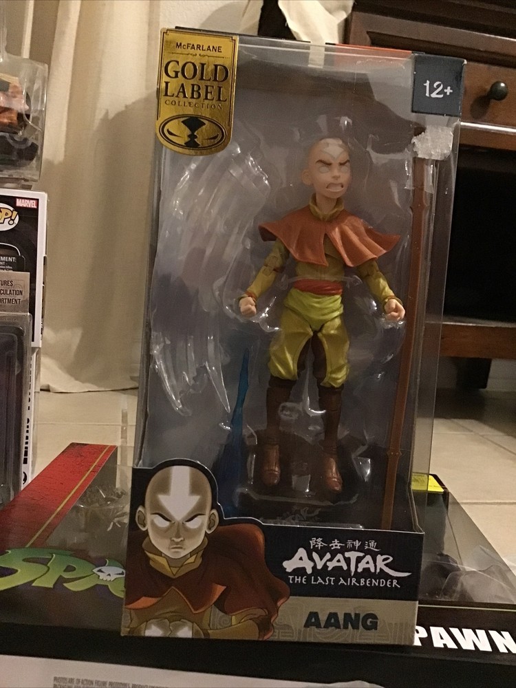 McFarlane AIRBENDER *AANG AVATAR STATE GOLD LABEL 7” Action Fig Loose-image
