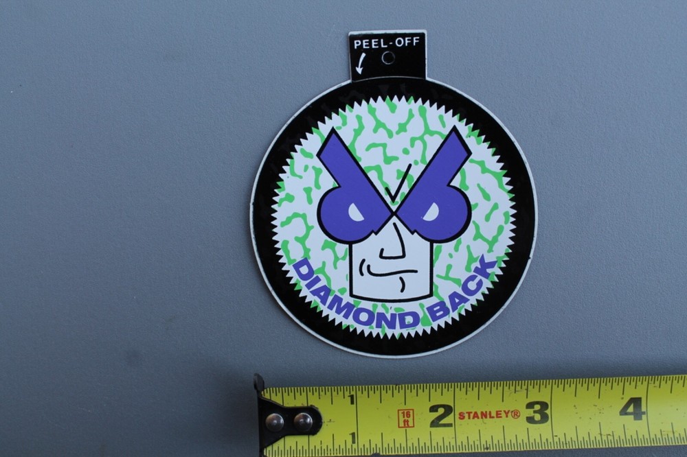 Diamond Back BMX Bikes Neon Purple Green Tag OG 80's BK1 Vintage Biking STICKER
