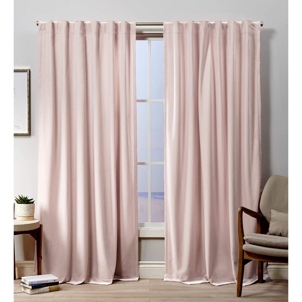 Exclusive Home Curtains Velvet Heavyweight Light Filtering Hidden Tab Top Cur...