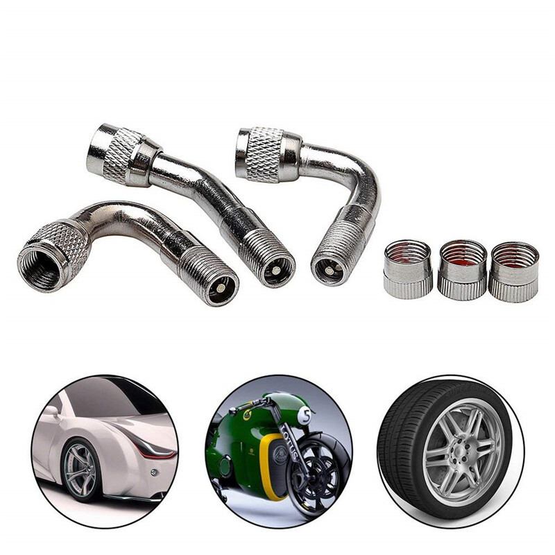 90/45/135 Degree Motorcycle Car Bicycle Tire Stem Tyre Valve Extension Adaptor