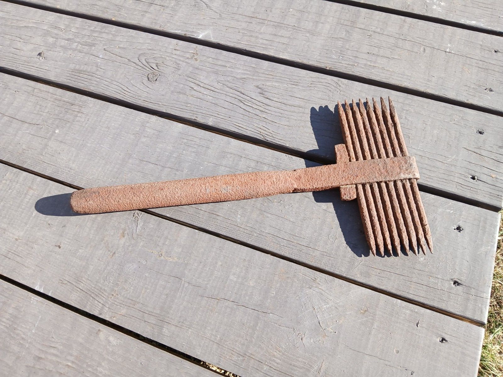 Antique Stone Masons Crandall Hammer Dressing Hand Tool Rare Primitive